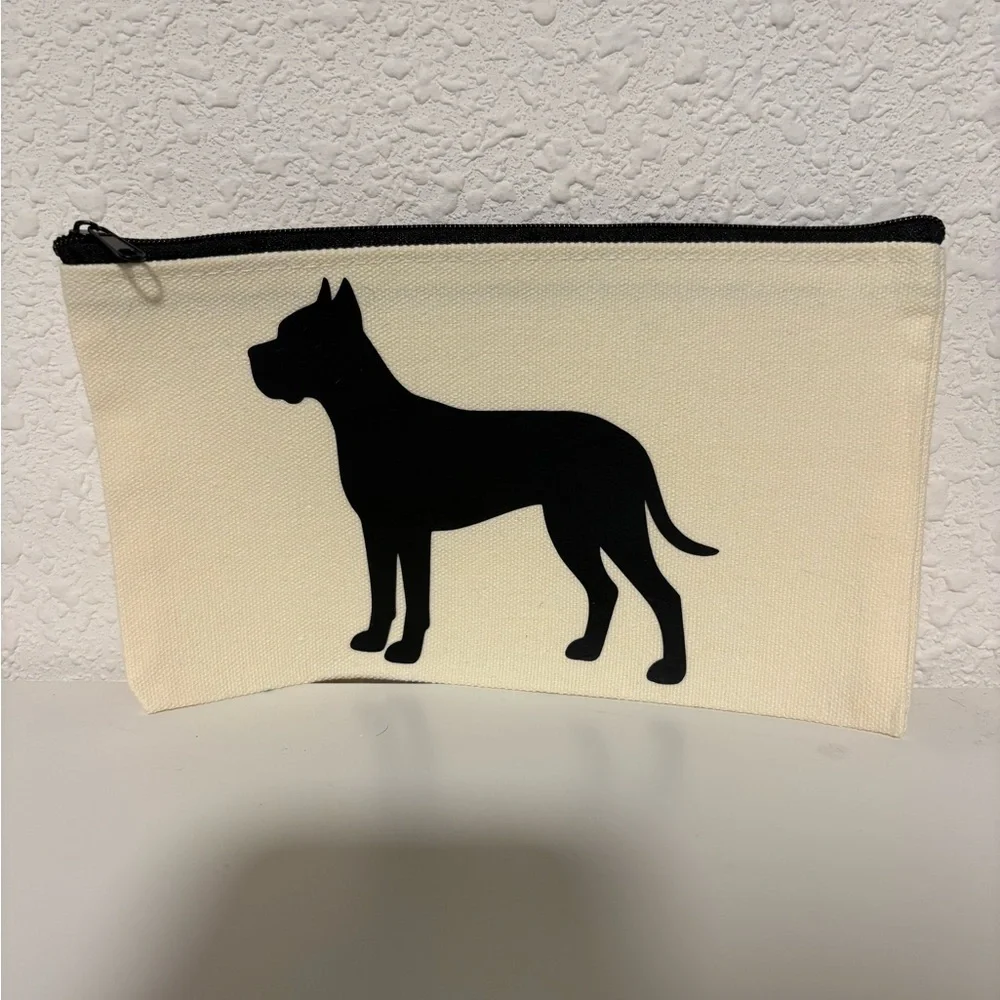 New Custom Cane Corso Breed Dog Cosmetic Pouch